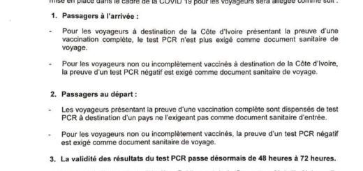 covid 19 aéroport Félix Houphouët Boigny